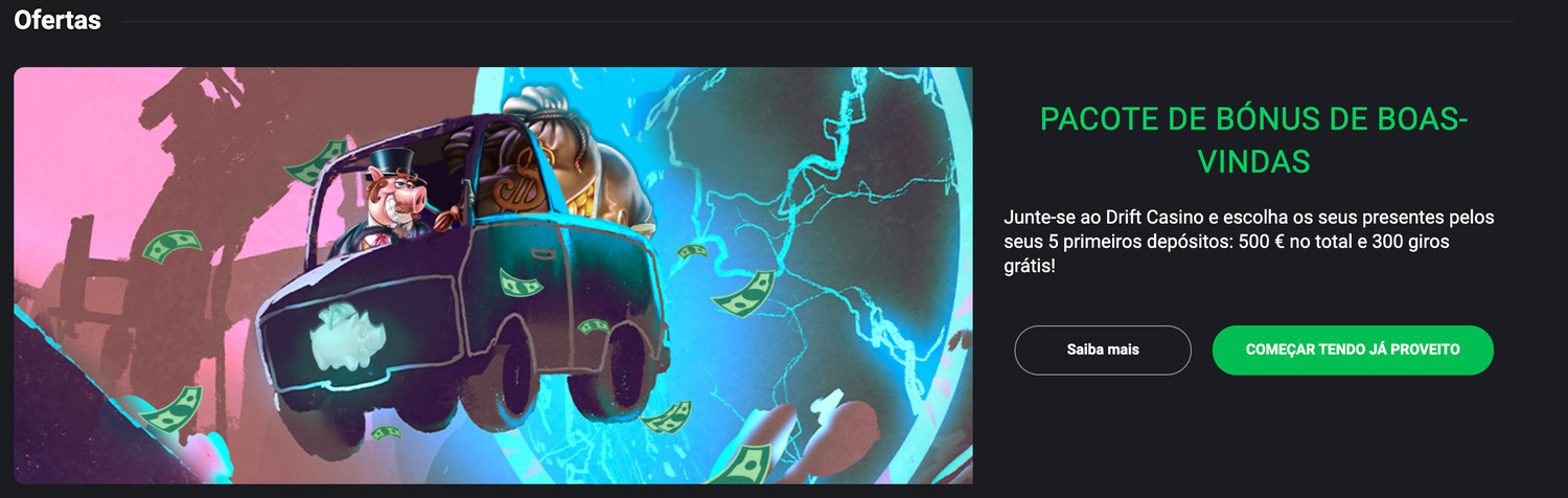 drift bônus de registro